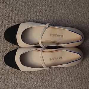 Rothy's Cream Captoe Mary Jane flats in women's size 13